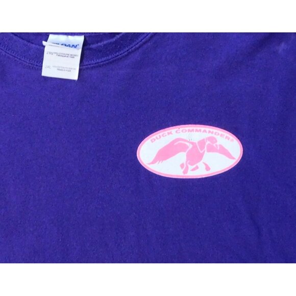 Duck Commander Tee 2XL Purple Faith Family Ducks Tee Ultra Cotton Gildan - Picture 6 of 7